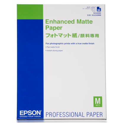 Πακέτο με Μελάνι και Φωτογραφικό Χαρτί Epson Enhanced Matte Paper, DIN A2, 192 g/m², 50 hojas 50 Φύλλα (50 Μονάδες) (1 μονάδα)