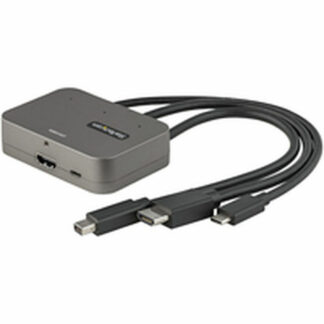 Αντάπτορας USB C σε VGA/HDMI/DVI Startech CDPVGDVHDB           Ασημί