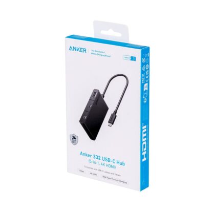 USB Hub Anker 332 100 W Μαύρο