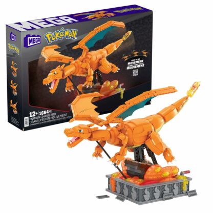 Κατασκευαστικό σετ Pokémon Mega Construx -  Motion Charizard 1664 Τεμάχια