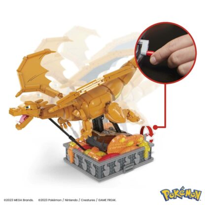 Κατασκευαστικό σετ Pokémon Mega Construx -  Motion Charizard 1664 Τεμάχια