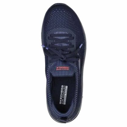 Παπούτσια για Tρέξιμο για Ενήλικες Skechers Engineered Flat Knit W Μπλε Μαύρο