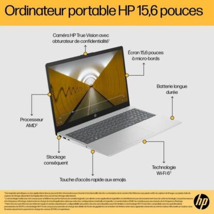 Laptop HP FC0071NF 15,6" ryzen 5-7520u 16 GB RAM 512 GB SSD Azerty γαλλικά