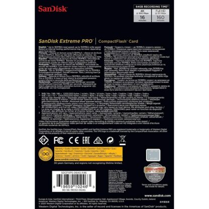 Κάρτα Μνήμης CF SanDisk SDCFXPS-064G-X46