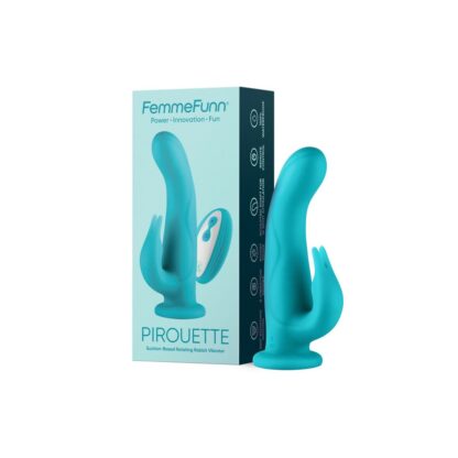 Συσκευή Δόνησης Dual Stimulation Vibe FemmeFunn Pirouette Τυρκουάζ