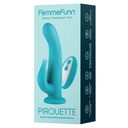 Συσκευή Δόνησης Dual Stimulation Vibe FemmeFunn Pirouette Τυρκουάζ