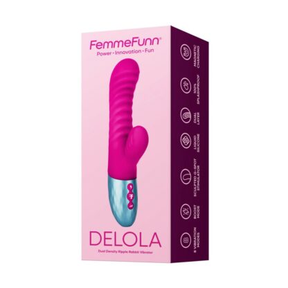 Συσκευή Δόνησης Dual Stimulation Vibe FemmeFunn Delola Ροζ