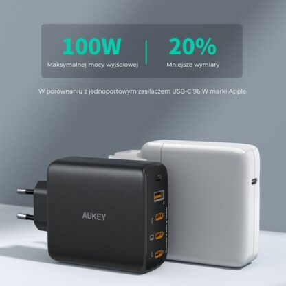 Φορτιστής Τοίχου Aukey PA-B7S Μαύρο 100 W