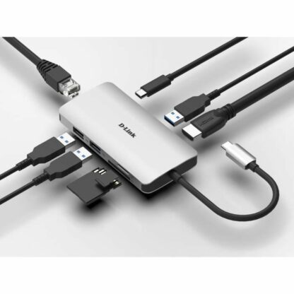 USB Hub C D-Link Ασημί 100 W