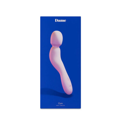 Δονητής Dame Com Wand Massager Quartz Λευκό Ροζ