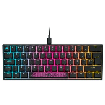 Πληκτρολόγιο Παιχνιδιού Corsair K65 Μαύρο Ισπανικό Qwerty