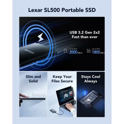 Εξωτερικός Σκληρός Δίσκος Lexar LSL500X001T-RNBNG 1 TB SSD 2,5"