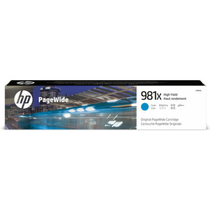 HP 981X High Yield Cyan Original PageWide Cartridge - Αυθεντικό Φυσίγγιο μελάνης L0R09A Μπλε Κυανό