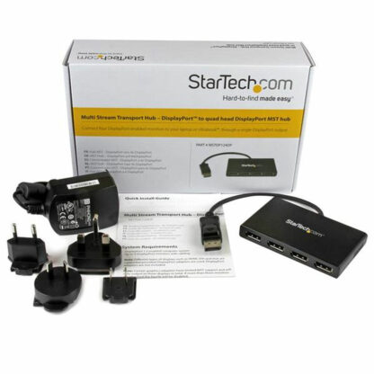 USB Hub Startech MSTDP124DP Μαύρο