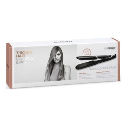 Μηχανή Ισιώματος Μαλλιών Babyliss Sleek Control Wide Μαύρο