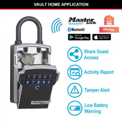 Θυρίδα ασφαλείας Master Lock 5440EURD Κλειδιά Μαύρο/Ασημί Ψευδάργυρος 18 x 8 x 6 cm (x1)