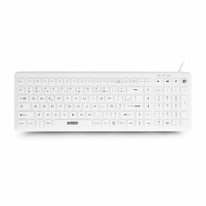 Πληκτρολόγιο Urban Factory AKB69UF Ισπανικό Qwerty Λευκό Ισπανικά QWERTY