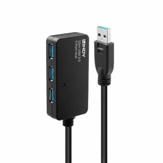 USB Hub LINDY 42679 Μαύρο