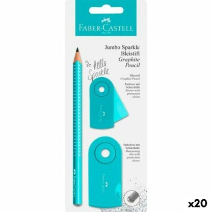 Σετ Μολύβια Faber-Castell Τυρκουάζ (3 Τεμάχια) (20 Μονάδες)