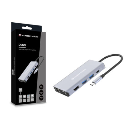 USB Hub Conceptronic 110519307101 Γκρι Πολύχρωμο 100 W