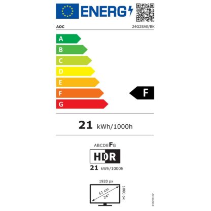 Οθόνη Gaming AOC 24G2SAE/BK 23,8" Full HD 165 Hz