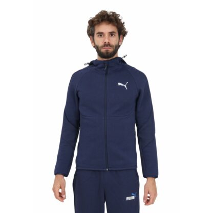 Ανδρικό Φούτερ με Κουκούλα και Φερμουάρ Puma Evostripe Full-Zip Ναυτικό Μπλε