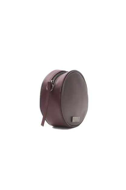 Pompei Donatella Chic Burgundy Small Oval Crossbody Bag