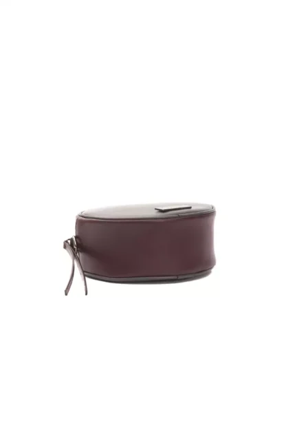 Pompei Donatella Chic Burgundy Small Oval Crossbody Bag