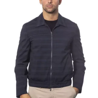 Dolce & Gabbana Elegant Dark Blue Silk Blend Jacket