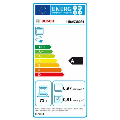 Φούρνος Πολλαπλών Χρήσεων BOSCH HRA5380S1 3600 W 71 L A