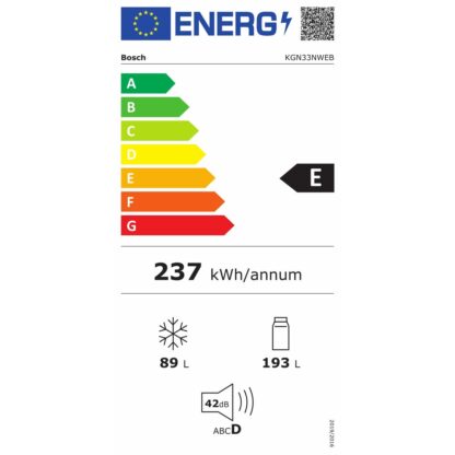 Συνδυασμένο Ψυγείο BOSCH KGN33NWEB Λευκό