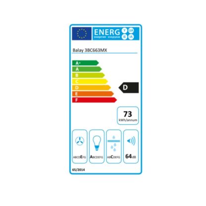 Συμβατικός Απορροφητήρας Balay 3BC663MX 60 cm 380 m3/h 64 dB 135W