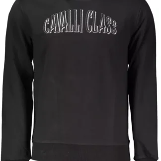 Cavalli Class Gray Cotton Men Sweater