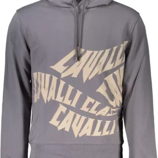 Cavalli Class Blue Cotton Men Sweater