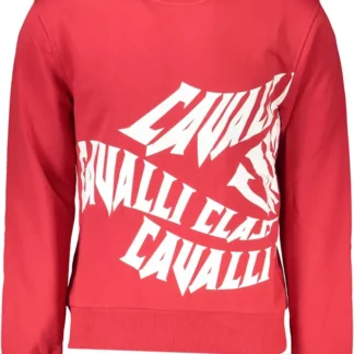 Cavalli Class Light Blue Cotton Men Sweater