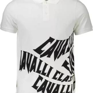 Cavalli Class Red Cotton Men Polo Shirt