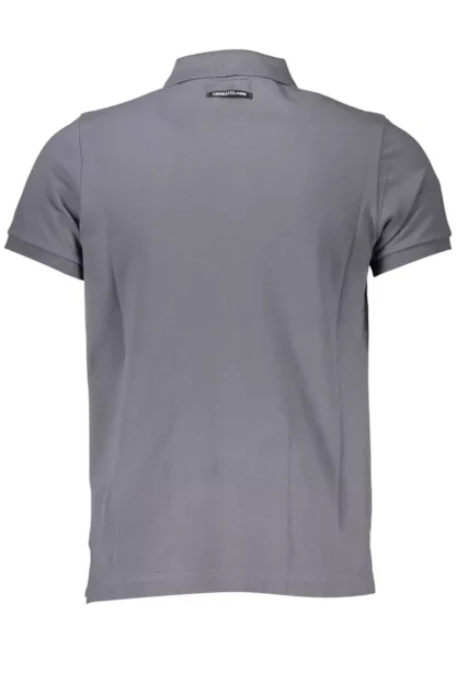 Cavalli Class Gray Cotton Men Polo Shirt