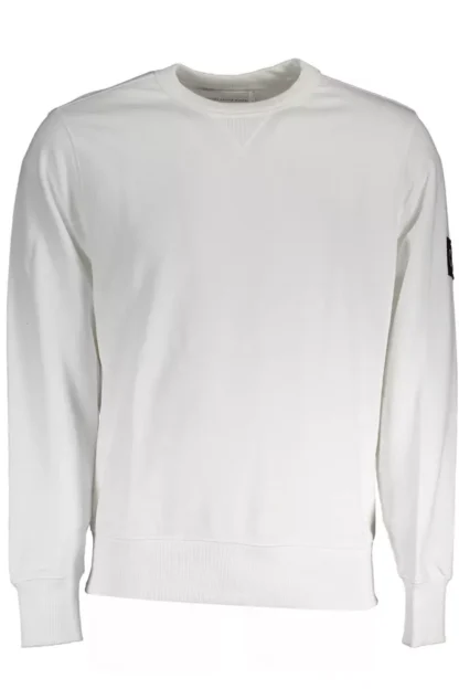 Calvin Klein White Cotton Men Sweater