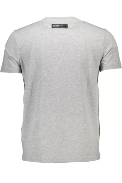 Plein Sport Gray Cotton Men T-Shirt