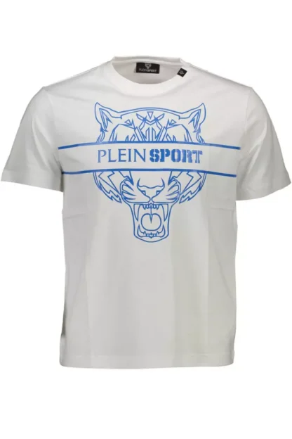 Plein Sport White Cotton Men T-Shirt