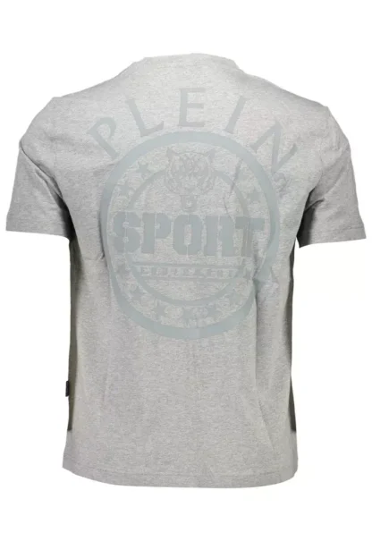 Plein Sport Gray Cotton Men T-Shirt