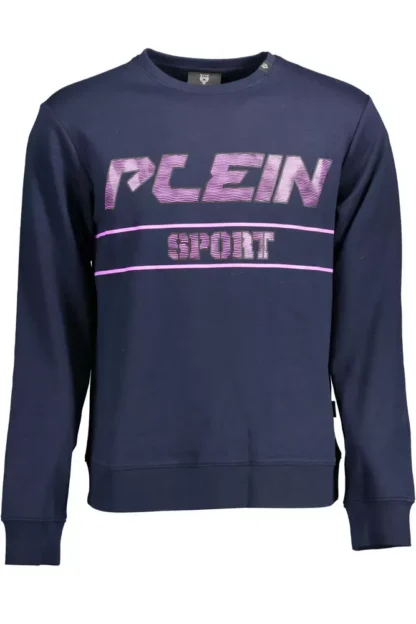 Plein Sport Blue Cotton Men Sweater