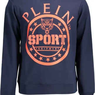 Plein Sport Blue Cotton Men Sweater