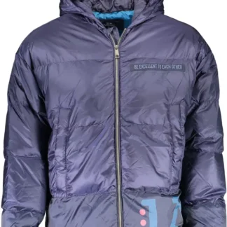 La Martina Blue Polyamide Men Jacket