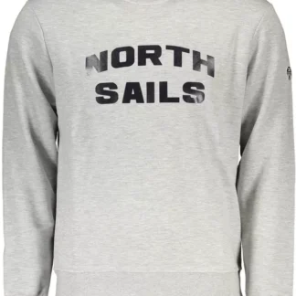 North Sails Gray Cotton Men Sweater