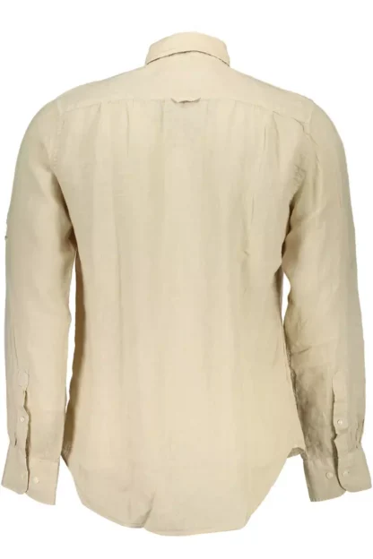 Gant Beige Linen Men Shirt