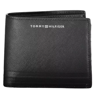 Tommy Hilfiger Black Leather Men Wallet