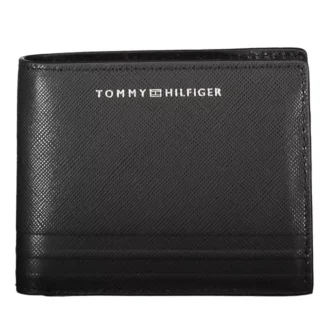 Tommy Hilfiger Black Leather Men Wallet