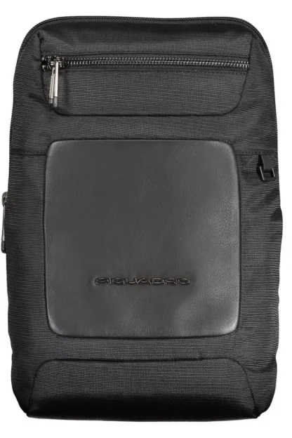 Piquadro Black RPET Men Shoulder Bag