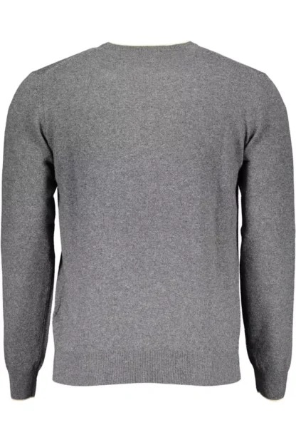 Harmont & Blaine Gray Wool Men Sweater